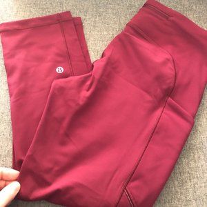 Lululemon leggings- Crimson red